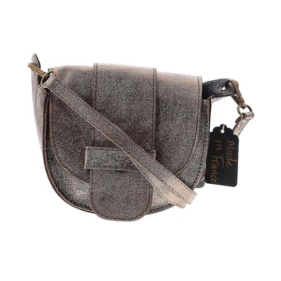 Metallic Bronze Saddle Bag - Picture 2 of 7